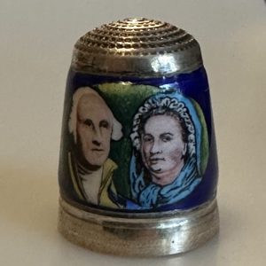 Peter Swingler Treaty of Independence Enamel Silver Thimble