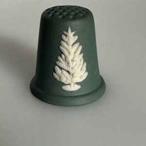 Christmas Tree Teal Wedgwood Thimble